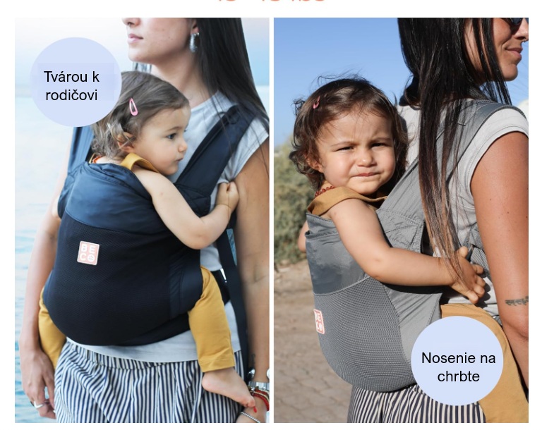 Ergonomické nosenie na chrbte a vpredu